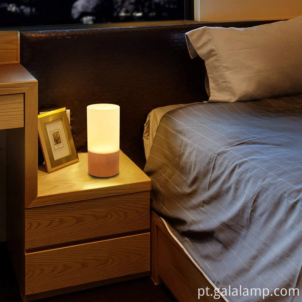 Luz noturna inovadora de madeira sólida para decoração de casa